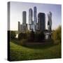 Skyscrapers of the Modern Moscow-City International Business and Finance Development-Gavin Hellier-Stretched Canvas