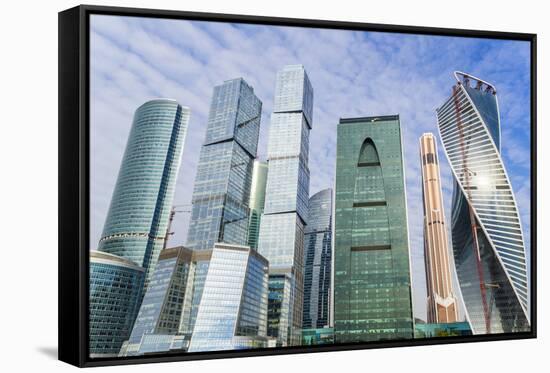 Skyscrapers of the Modern Moscow-City International Business and Finance Development-Gavin Hellier-Framed Stretched Canvas