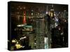 Skyscrapers of Victoria Harbor, Hong Kong, China-Charles Crust-Stretched Canvas