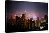 Skyscrapers of Wan Chai at Night, Hong Kong, China, Asia-Andy Brandl-Stretched Canvas