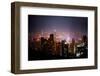 Skyscrapers of Wan Chai at Night, Hong Kong, China, Asia-Andy Brandl-Framed Photographic Print