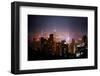 Skyscrapers of Wan Chai at Night, Hong Kong, China, Asia-Andy Brandl-Framed Photographic Print