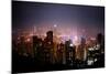 Skyscrapers of Wan Chai at Night, Hong Kong, China, Asia-Andy Brandl-Mounted Photographic Print