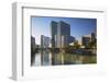 Skyscrapers on Nakanoshima Island, Kita, Osaka, Kansai, Japan-Ian Trower-Framed Photographic Print