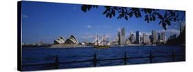Skyscrapers on Waterfront, Sydney Opera House, Sydney, New South Wales, United Kingdom, Australia-null-Stretched Canvas
