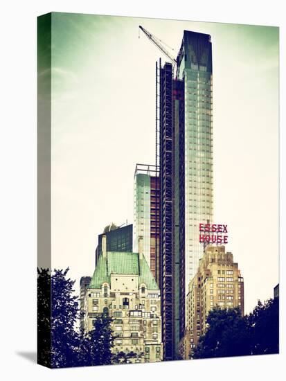 Skyscrapers View, Essex House and New Building at Central Park, New York, Vintage Colors-Philippe Hugonnard-Stretched Canvas