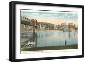 Skyscrapers, Wheeling, West Virginia-null-Framed Art Print