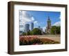 Skyscrapers with Palace of Culture and Science, City Centre, Warsaw, Masovian Voivodeship, Poland,-Karol Kozlowski-Framed Photographic Print