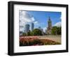 Skyscrapers with Palace of Culture and Science, City Centre, Warsaw, Masovian Voivodeship, Poland,-Karol Kozlowski-Framed Photographic Print