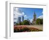 Skyscrapers with Palace of Culture and Science, City Centre, Warsaw, Masovian Voivodeship, Poland,-Karol Kozlowski-Framed Photographic Print