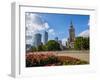 Skyscrapers with Palace of Culture and Science, City Centre, Warsaw, Masovian Voivodeship, Poland,-Karol Kozlowski-Framed Photographic Print