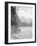 Skyskomish River Fishing, 1906-Asahel Curtis-Framed Giclee Print