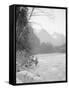 Skyskomish River Fishing, 1906-Asahel Curtis-Framed Stretched Canvas