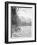 Skyskomish River Fishing, 1906-Asahel Curtis-Framed Premium Giclee Print