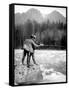 Skyskomish River Fishing, 1906-Asahel Curtis-Framed Stretched Canvas