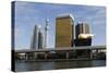 Skytree Tower and Modern Architecture, Sumida, Tokyo, Japan, Asia-Stuart Black-Stretched Canvas