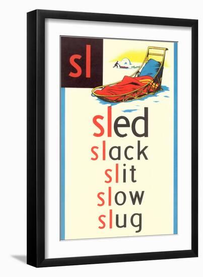 SL for Sled-null-Framed Art Print