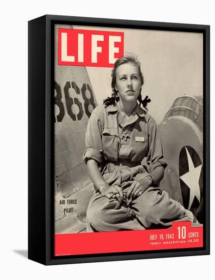 Slade Learns to be Ferry Pilot for Air Force, Women's Flying Training Detachment, July 19, 1943-Peter Stackpole-Framed Stretched Canvas