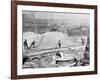 Slag Run and Filling Slag Pots, Sloss City Furnaces, Birmingham, Ala.-null-Framed Photo