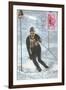 Slalom Ski Racing-null-Framed Art Print