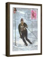 Slalom Ski Racing-null-Framed Art Print