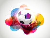 Abstract Colorful Football Banner-Slamer-Laminated Art Print