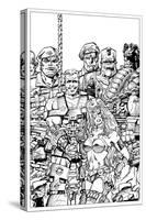 Slammers Cover for 'Cards Illustrated' No. 8 - Inks-Walter Simonson-Stretched Canvas