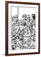 Slammers Cover for 'Cards Illustrated' No. 8 - Inks-Walter Simonson-Framed Art Print