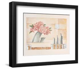 Slanted Flower Vase-Renate Holzner-Framed Art Print