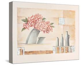 Slanted Flower Vase-Renate Holzner-Stretched Canvas