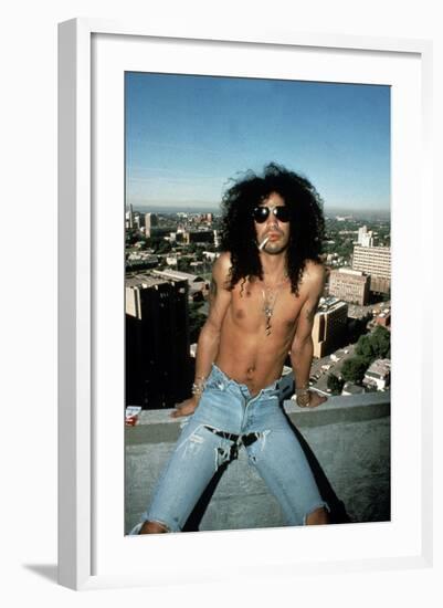Slash, Guitarist Member of Group Guns N'Roses in 1992-null-Framed Photo