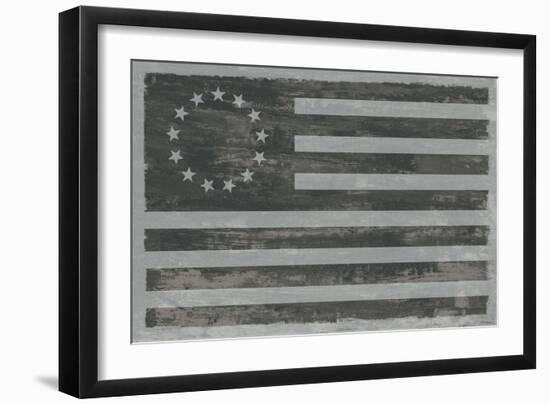 Slate American Flag-Sue Schlabach-Framed Art Print