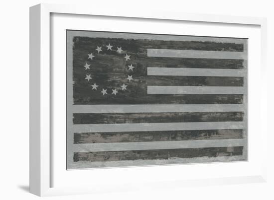 Slate American Flag-Sue Schlabach-Framed Art Print