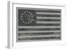 Slate American Flag-Sue Schlabach-Framed Art Print