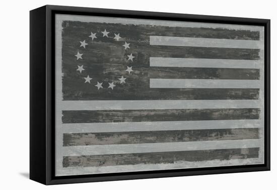 Slate American Flag-Sue Schlabach-Framed Stretched Canvas