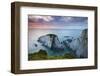 Slate Cliffs Near Morte Point at Sunset, Mortehoe, North Devon, England. Summer-Adam Burton-Framed Photographic Print