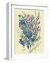 Slate Flowers on Cream I-Chariklia Zarris-Framed Art Print