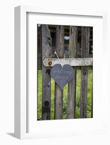 Slate Heart, Marks, Welcome Home, Old Fence-Andrea Haase-Framed Photographic Print