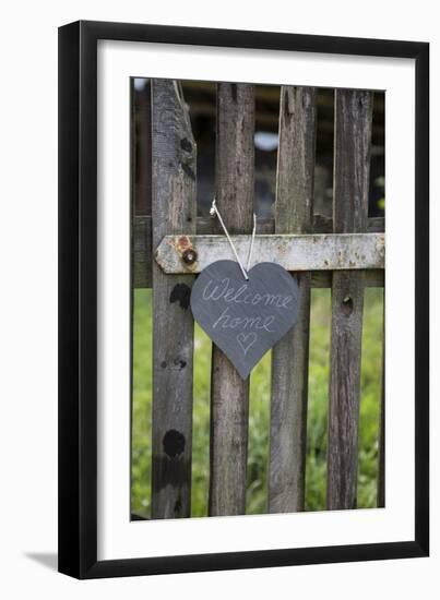 Slate Heart, Marks, Welcome Home, Old Fence-Andrea Haase-Framed Photographic Print