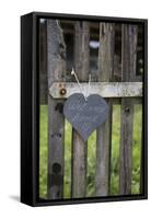 Slate Heart, Marks, Welcome Home, Old Fence-Andrea Haase-Framed Stretched Canvas