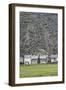 Slate Mine Waste Mountain And Houses-Martin Bond-Framed Photographic Print