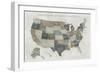 Slate US Map-Sue Schlabach-Framed Art Print