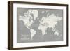 Slate World Map-Sue Schlabach-Framed Art Print