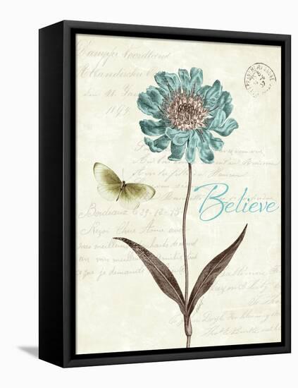 Slated Blue IV Believe-Katie Pertiet-Framed Stretched Canvas