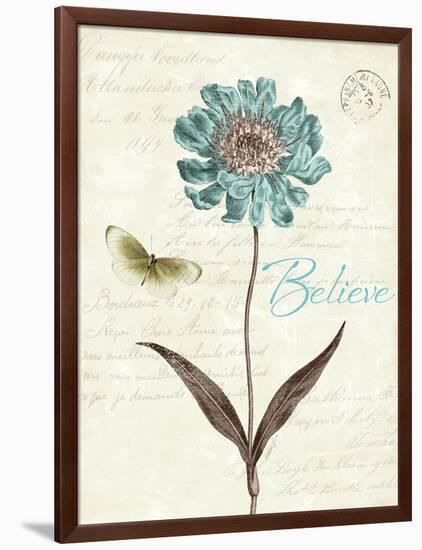 Slated Blue IV Believe-Katie Pertiet-Framed Art Print