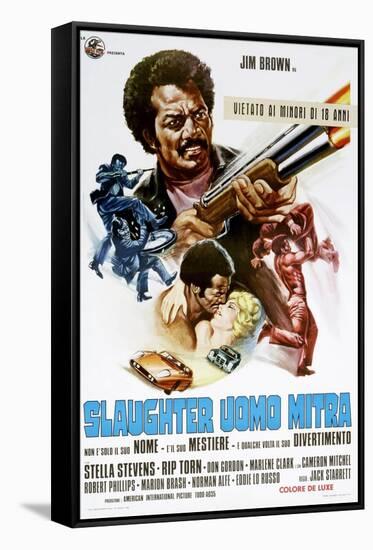 Slaughter, (aka Slaughter Uomo Mitra), Italian poster, Jim Brown, Stella Stevens, 1972-null-Framed Stretched Canvas