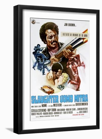 Slaughter, (aka Slaughter Uomo Mitra), Italian poster, Jim Brown, Stella Stevens, 1972-null-Framed Art Print