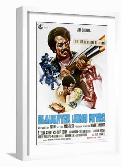 Slaughter, (aka Slaughter Uomo Mitra), Italian poster, Jim Brown, Stella Stevens, 1972-null-Framed Art Print