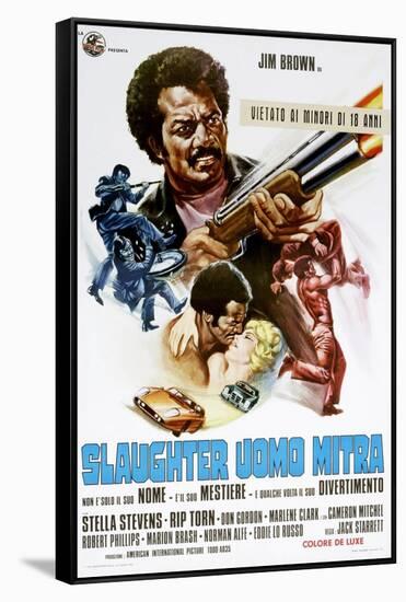 Slaughter, (aka Slaughter Uomo Mitra), Italian poster, Jim Brown, Stella Stevens, 1972-null-Framed Stretched Canvas