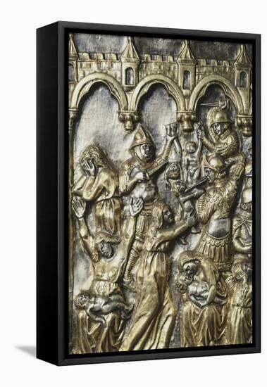 Slaughter of Innocents, Panel on Frontal of Altar of St James-Andrea Di Jacopo D'Ognabene-Framed Stretched Canvas